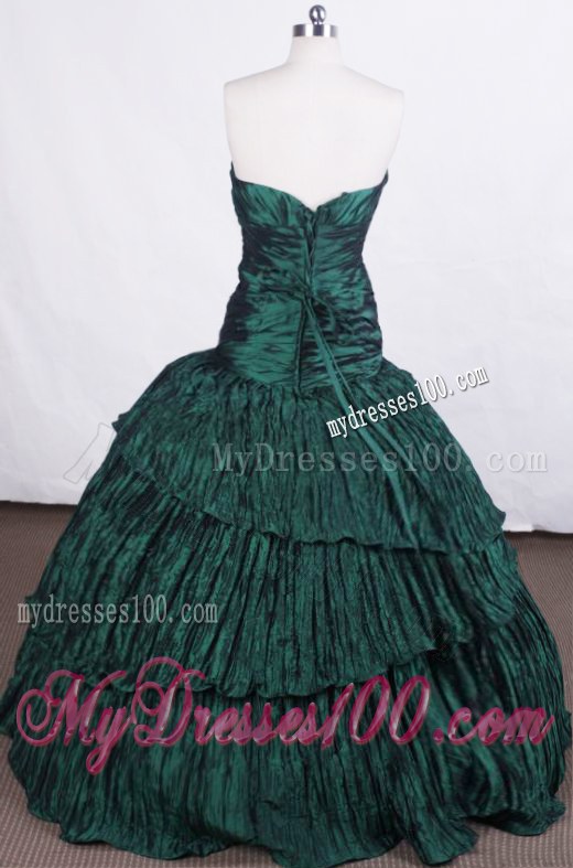 Unique Tiers and Ruching A-line Quinceanera Dresses with Diamond